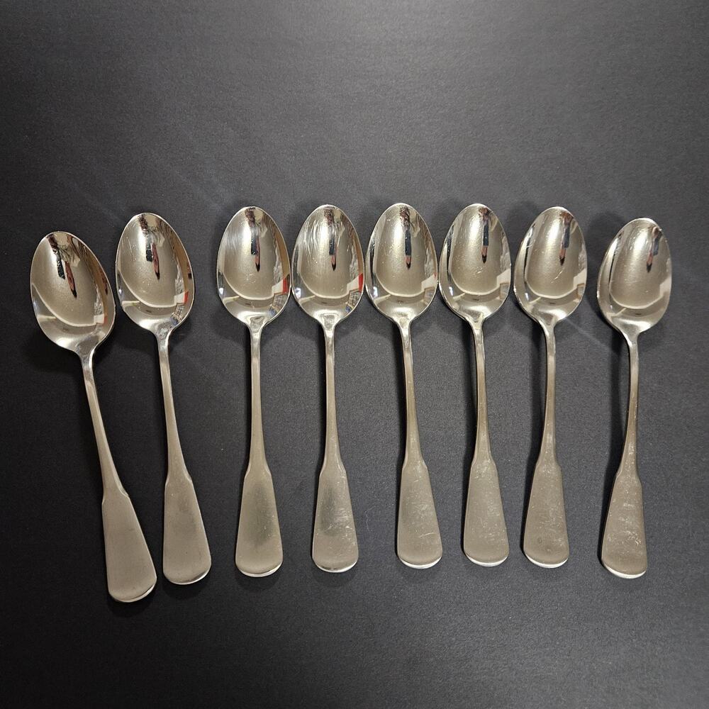 Oneida USA Minute Man Colonial Boston Teaspoons Stainless Flatware 8 Piece - Picture 1 of 4